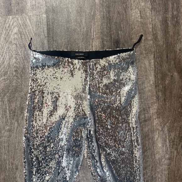 $980 ISABEL MARANT Madilio Sequin Pants 4 - Picture 7 of 9